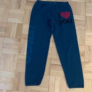 FreeCity Let’s go x I love you blue sweatpants